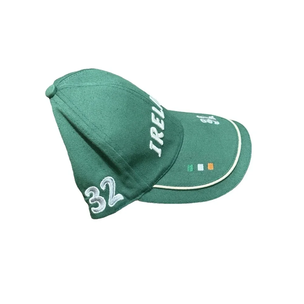 Dolmen Embroidered Baseball Cap Ireland 32 Harp‎ Irish Flag Adjustable Green Hat